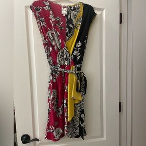 Yoana Baraschi Balienese Paisley Multi Tone Short Sleeve Dress Size 12